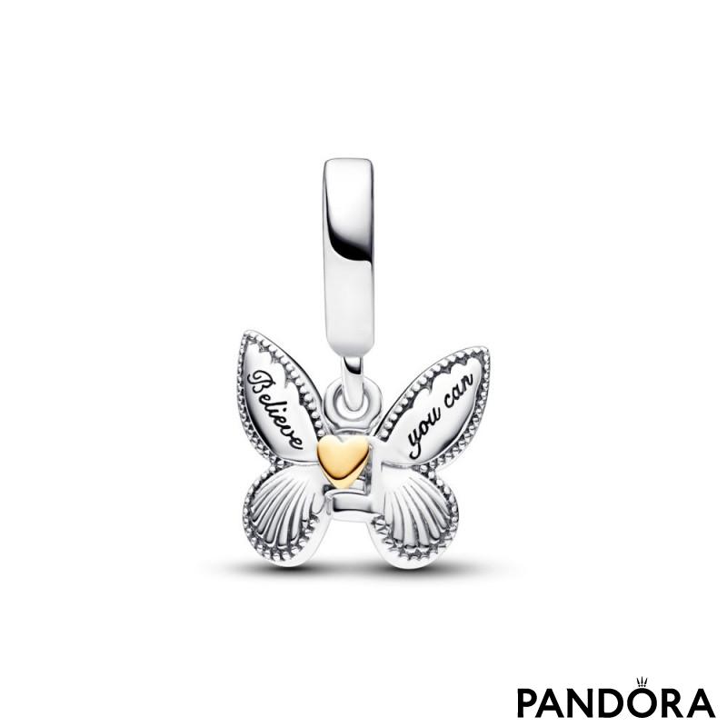 Pandora Club 2024 Butterfly Dangle Charm, Two-tone