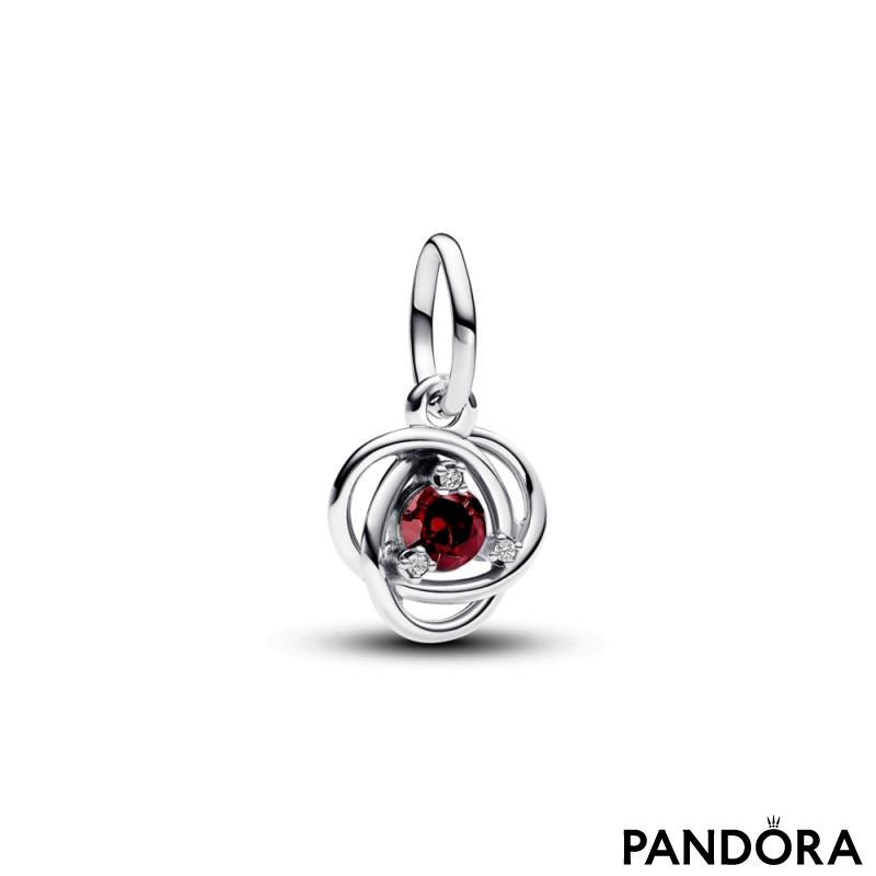 Red Eternity Circle Dangle Charm 